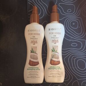 Biosilk For Dogs Conditioning Detangling Spray - White & Brown